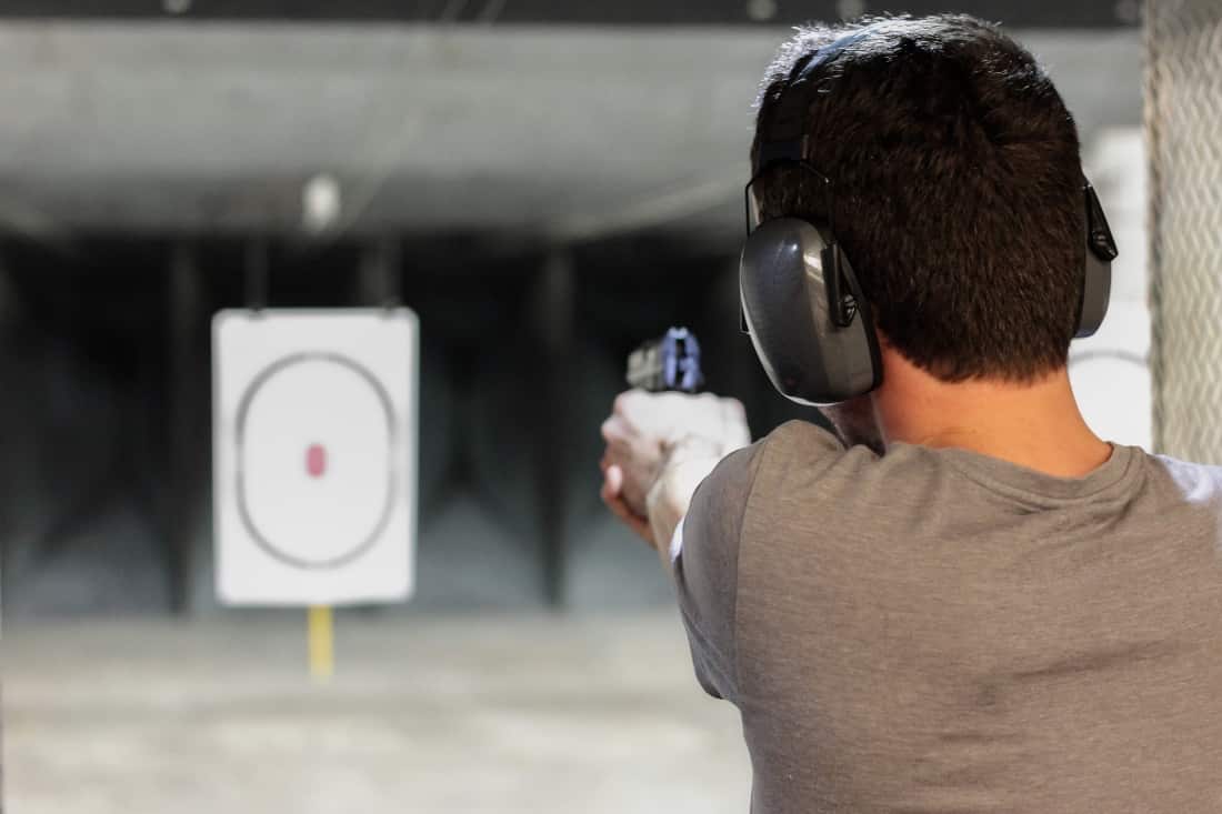 shooting handgun down range 2